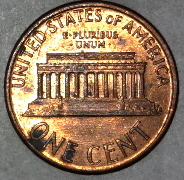 1992-P-Lincoln-Memorial-Cent-Struck-Through-Wire-Found-CRH-Not-PSD